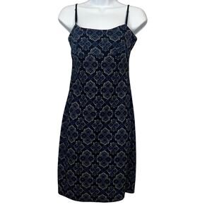 City Triangles y2k Dress Small Vintage blue geometric adjustable straps